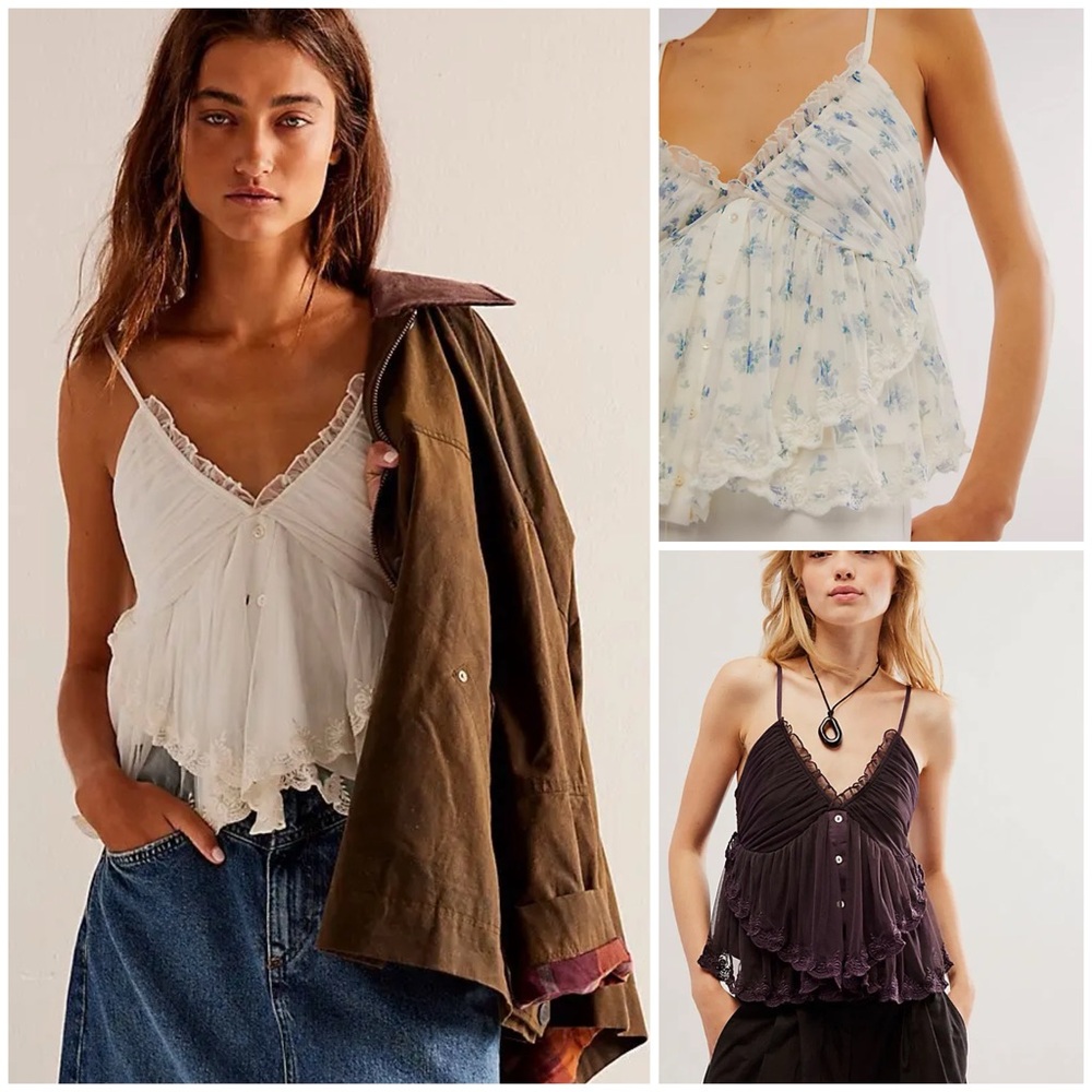 𝓯𝓹 Free People ~ Femme Fatale Printed Tank